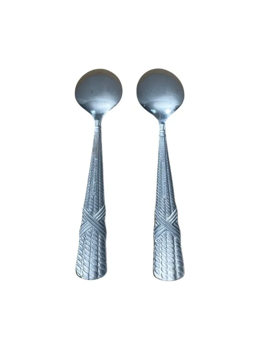 Farberware FRW56 Pattern 2 Teaspoons Dinner Spoons Stainless Flatware Rope w X